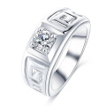 Atacado letra g cz anel de homens de casamento de diamante (cri0407-b)